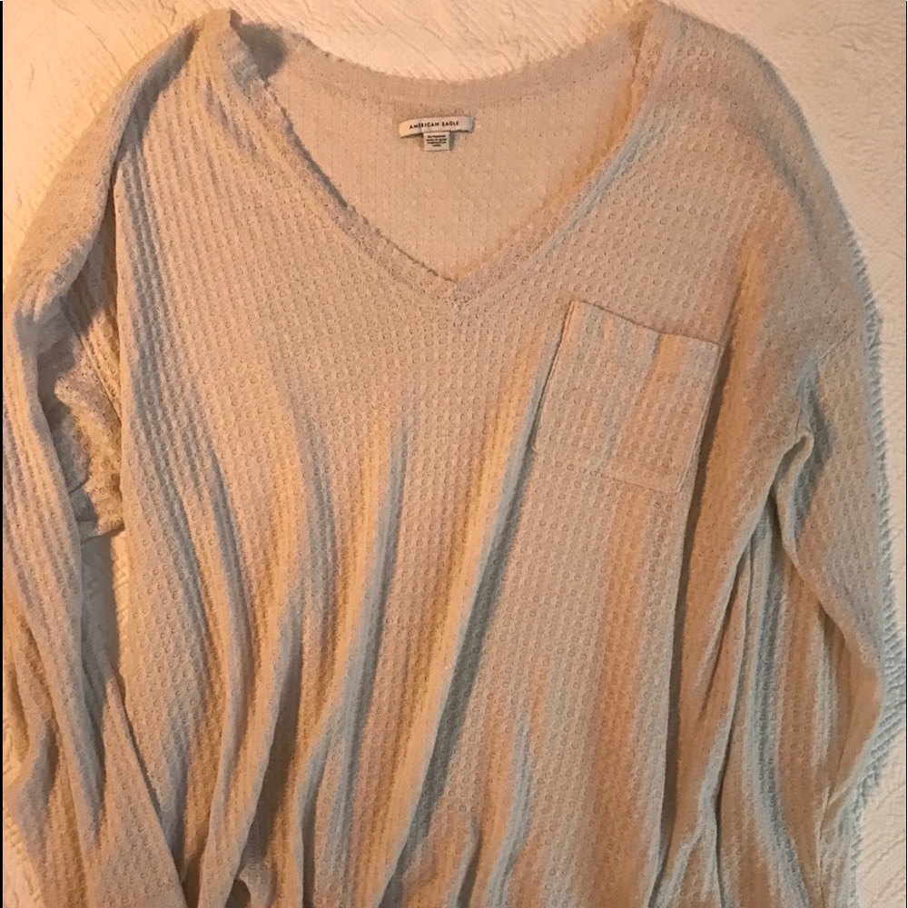 AEO plush waffle LS tee